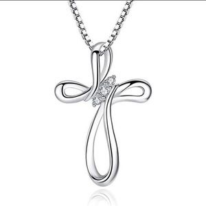 Silver Cross Pendant Necklace